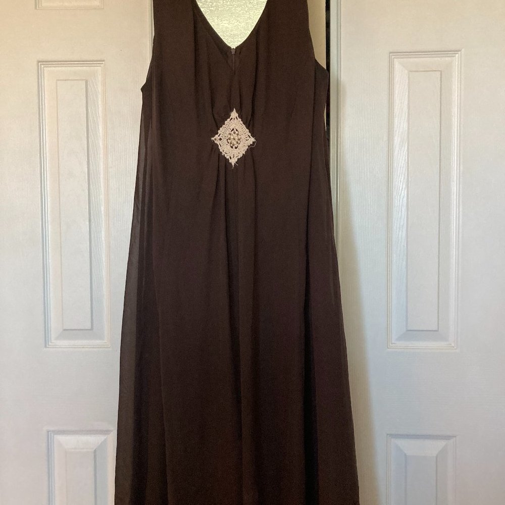 Chocolate Brown mid maxi dress
